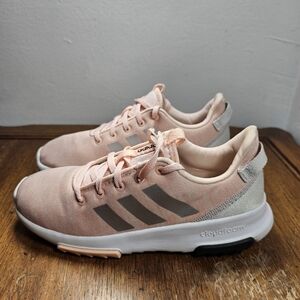 Adidas Shoes Cloud Foam Racer TR Pink Mesh Lace Up Low Top Comfort DB1868 Women'